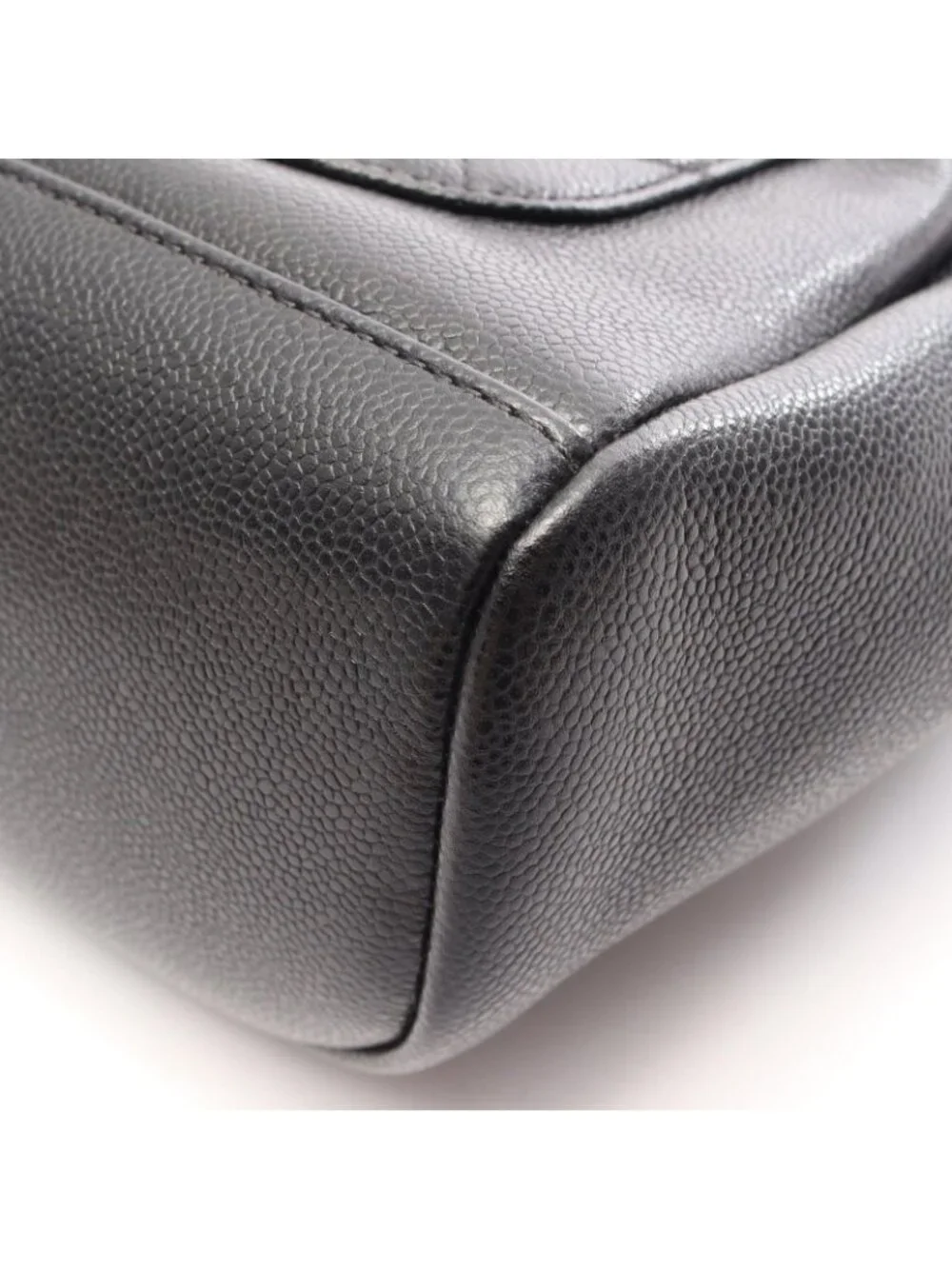 Chanel Shoulder Bag Quilted Black Caviar Leather